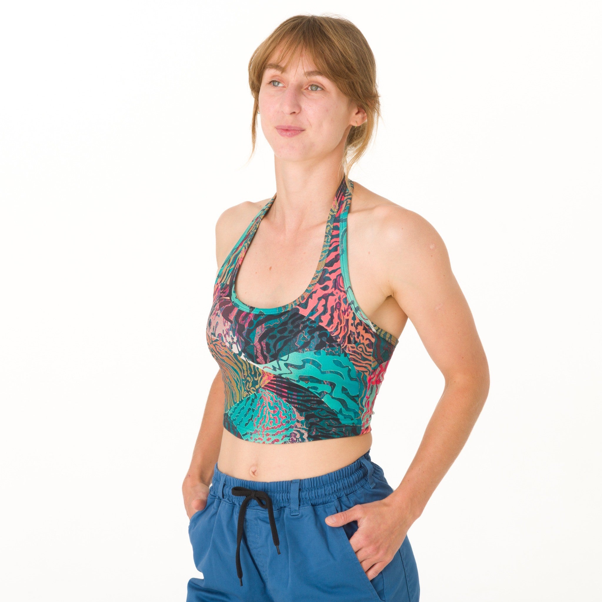 Lekki top Light Neck Flow – lekki top wspinaczkowy i top do jogi dla kobiet