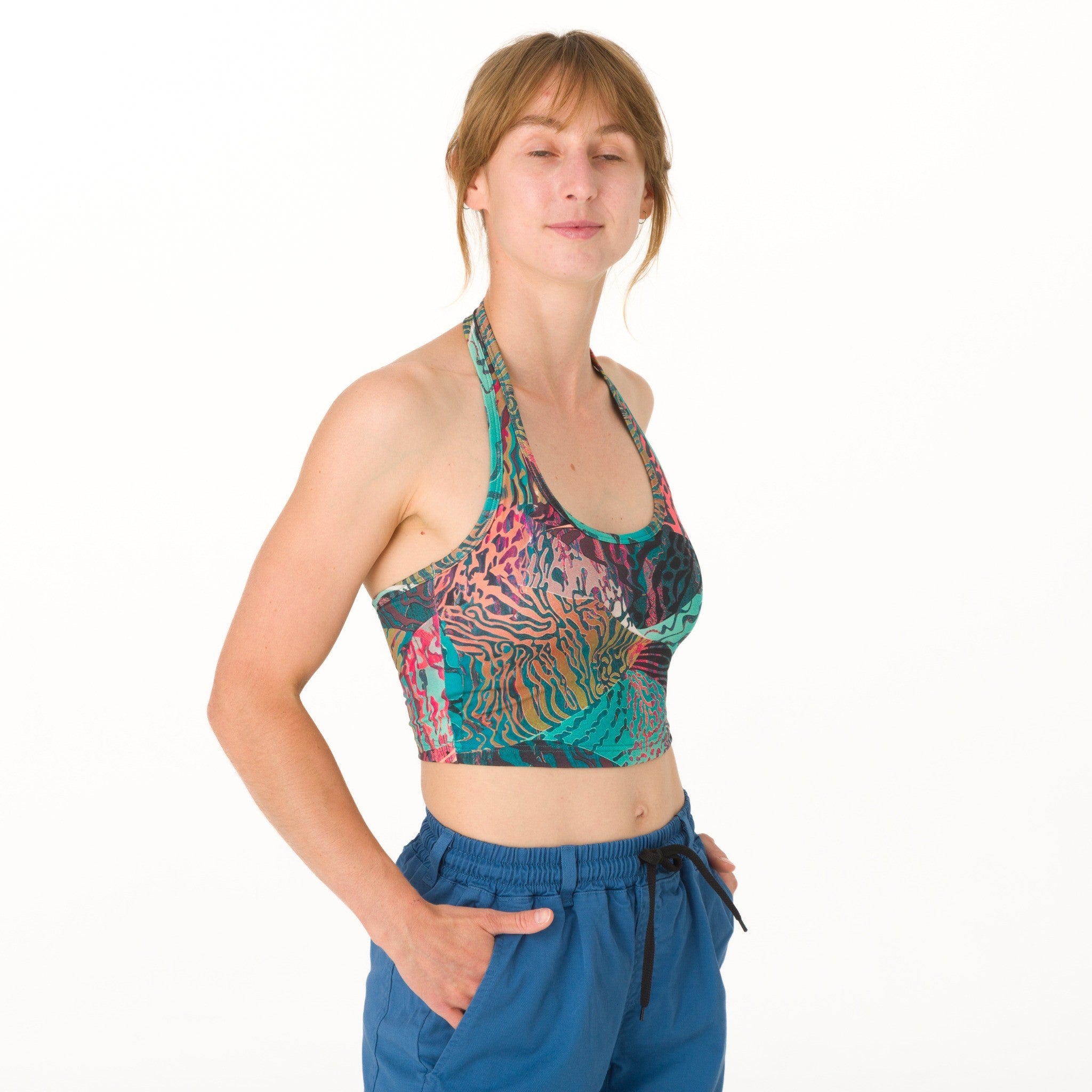 Lekki top Light Neck Flow – lekki top wspinaczkowy i top do jogi dla kobiet