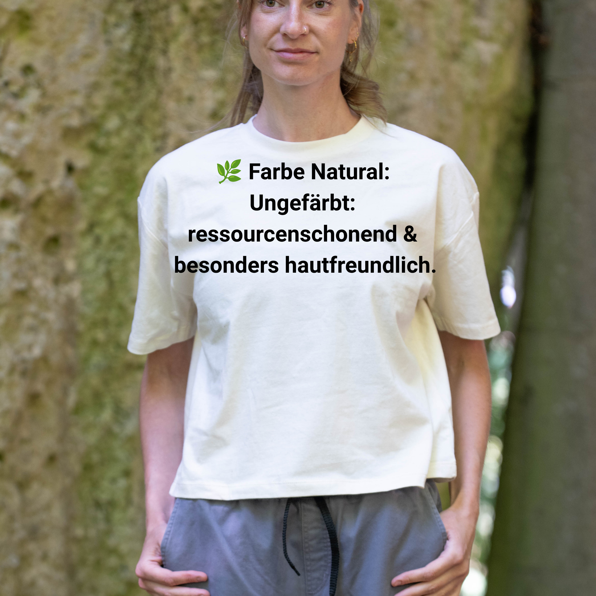 Feed your Flow Cropped T-Shirt aus Bio-Baumwolle für Damen