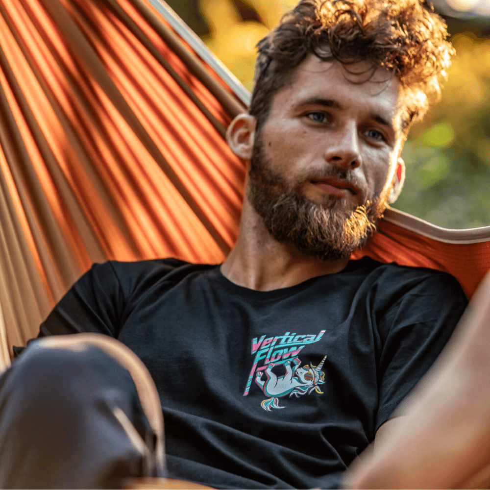 Unicorn Power climbing shirt made of organic cotton for men