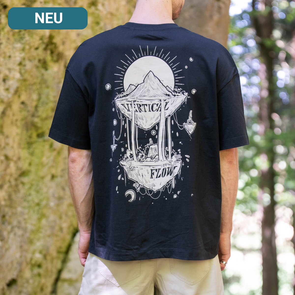 Felsen Flow – Kletter- & Boulder-T-Shirt für Herren