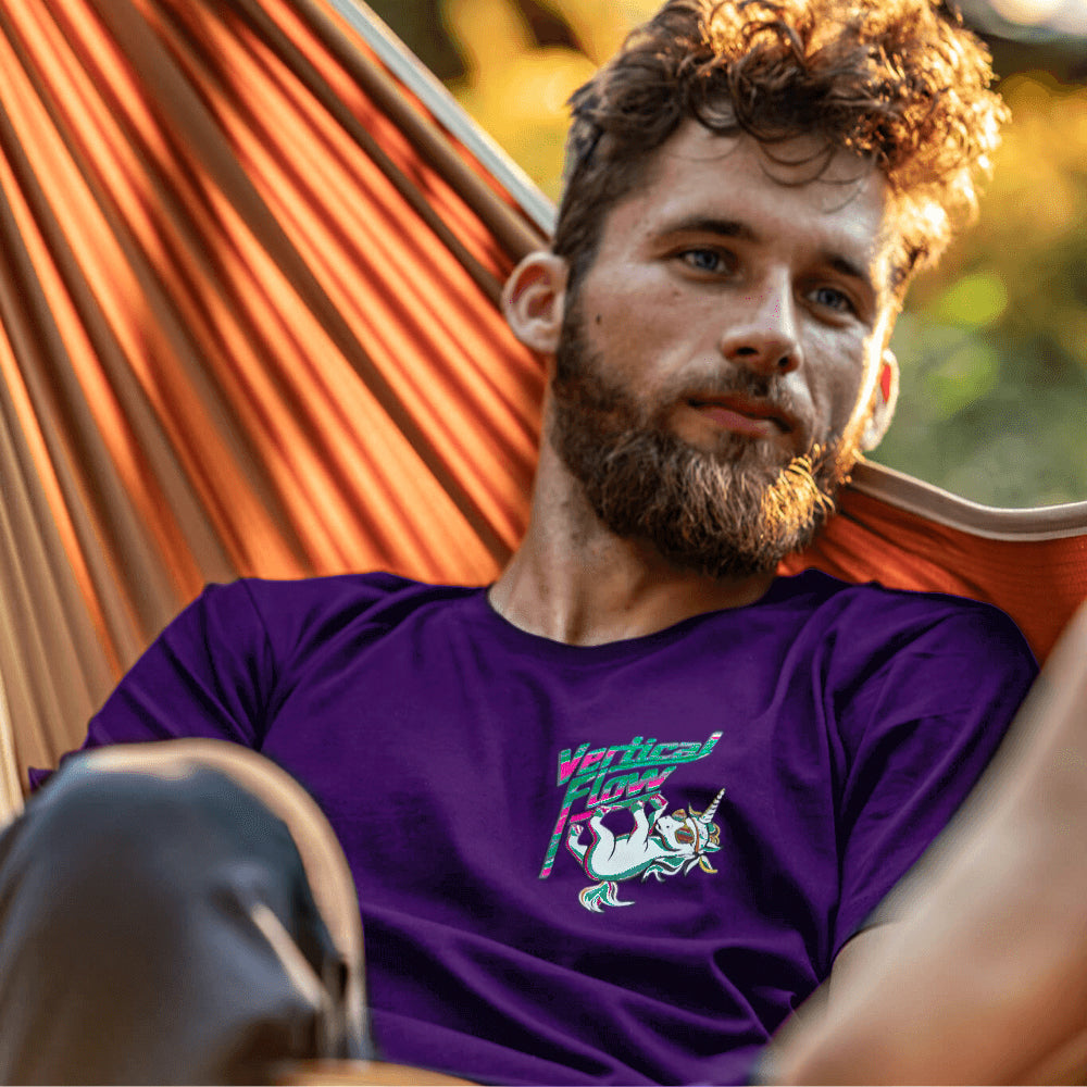 Unicorn Power climbing shirt made of organic cotton for men