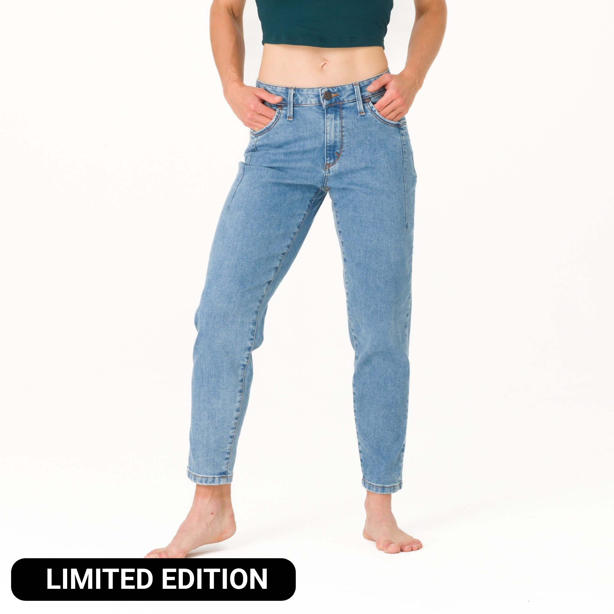 Damskie ulubione jeansy - Jeansy wspinaczkowe damskie / krój prosty