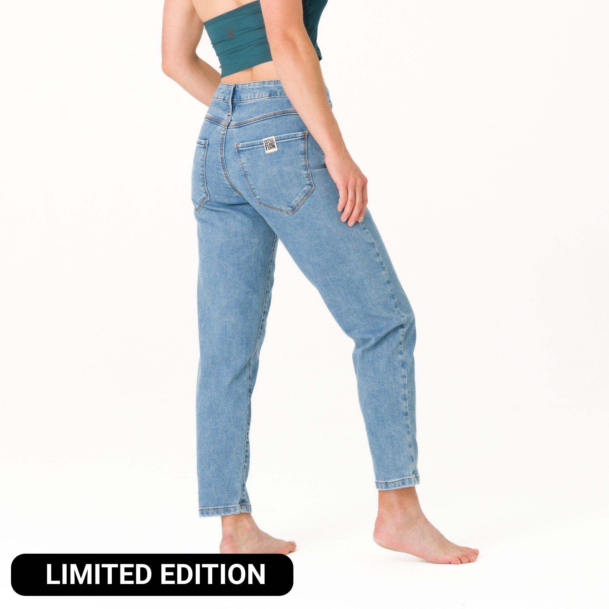 Damskie ulubione jeansy - Jeansy wspinaczkowe damskie / krój prosty