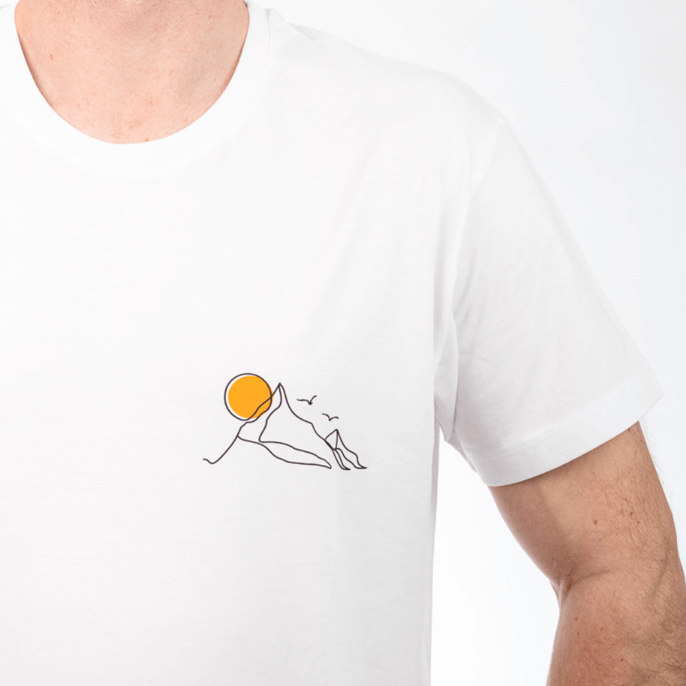 Single Line Berg climbing shirt made of organic cotton for men