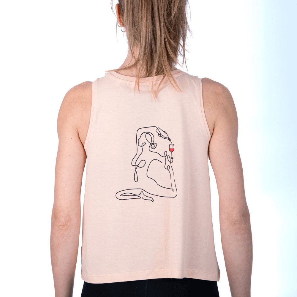 Yoga and Wine - lightweight crop top for women