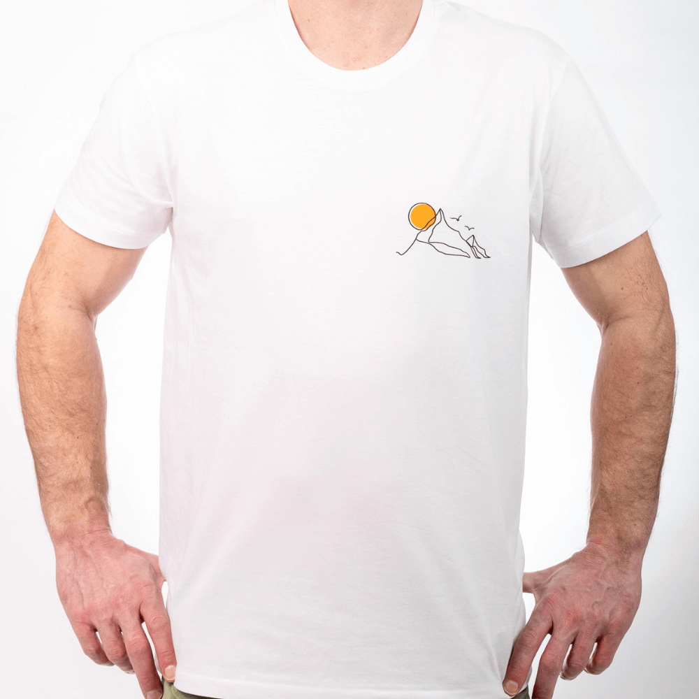 Single Line Berg climbing shirt made of organic cotton for men