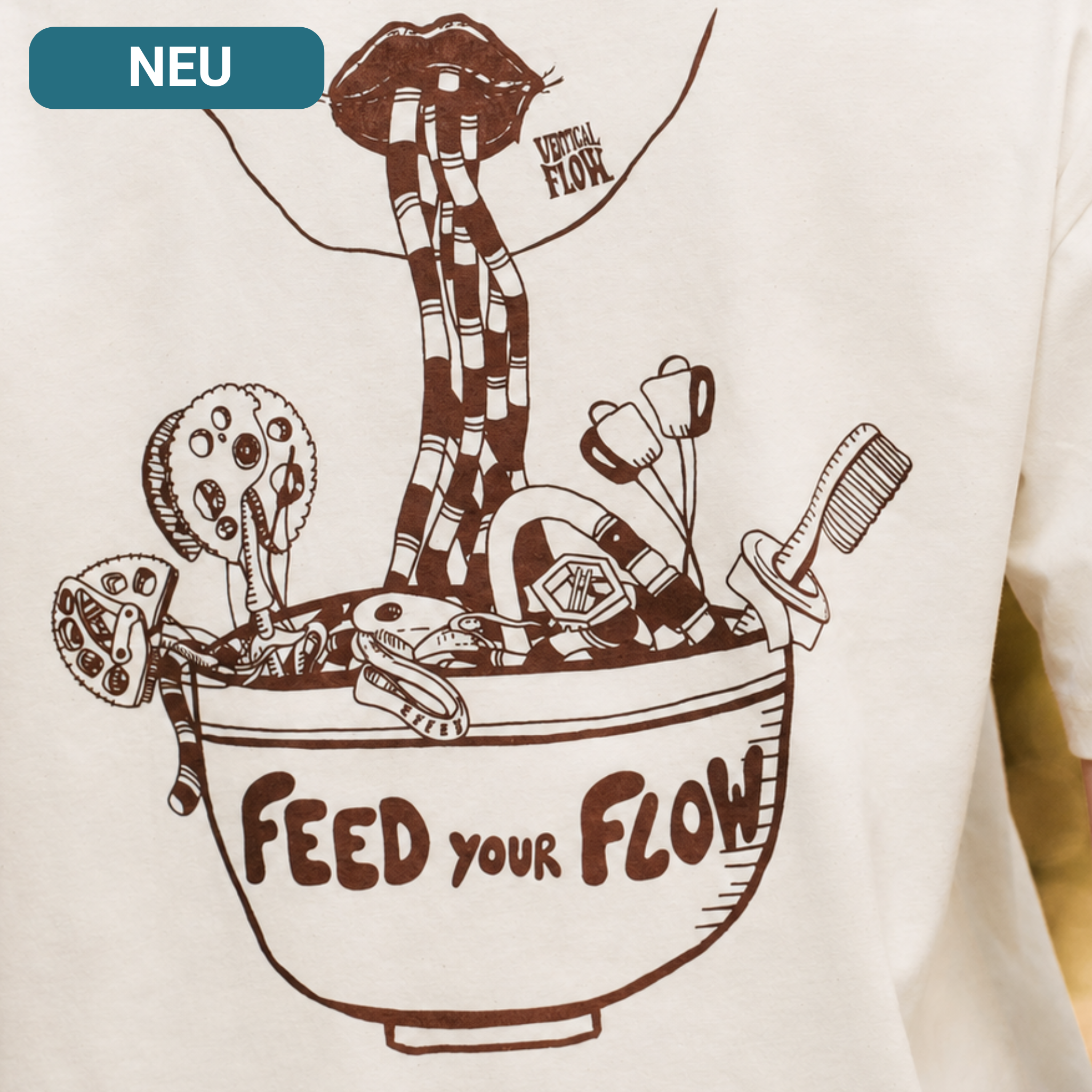 Feed your Flow Klettershirt aus Bio-Baumwolle für Herren